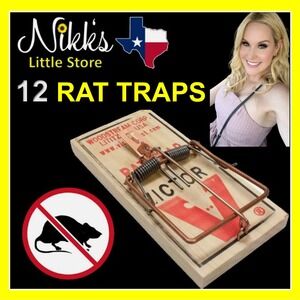 12x  Victor M200 Rat Snap Trap Traditional Wood Rodent Control Trampa Para Ratas